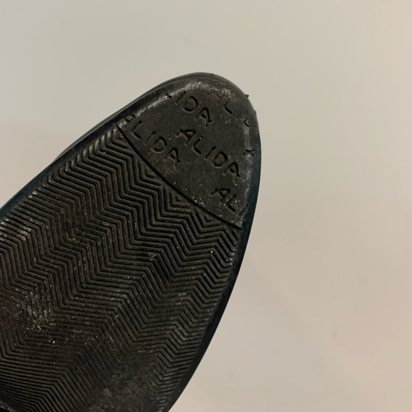 Y2K Leather Heeled Mid Calf Two colour Tone Boots, rounded toe - Picture 9 of 16